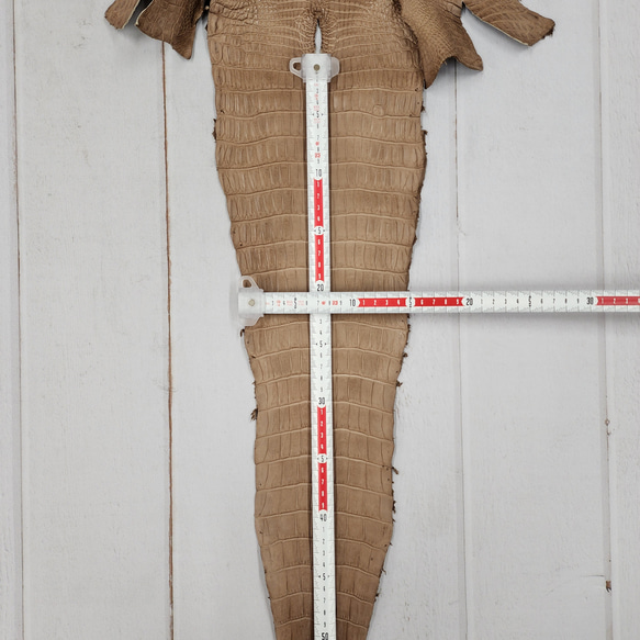 ワニ革　クロコ　半艶マット　ミンク　No.C008946 7枚目の画像