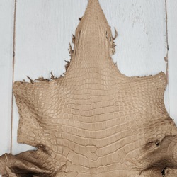 ワニ革　クロコ　半艶マット　ミンク　No.C008946 3枚目の画像