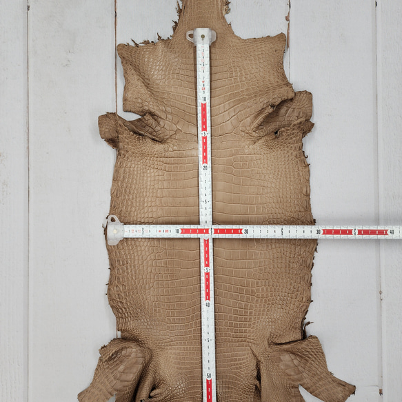 ワニ革　クロコ　半艶マット　ミンク　No.C008946 6枚目の画像