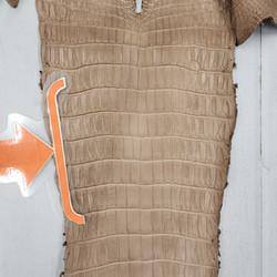 ワニ革　クロコ　半艶マット　ミンク　No.C008946 13枚目の画像