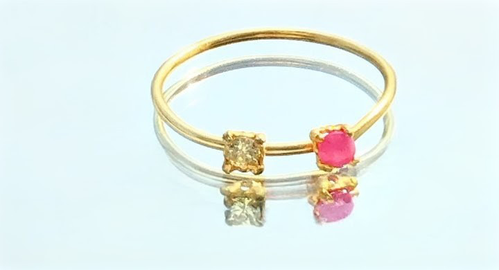 - pink -　Diamond & Ruby Ring