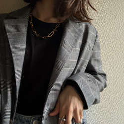 ー anguleux necklaceー　サージカルステンレス　チェーンネックレス　ネックレス　アレルギー対応 15枚目の画像