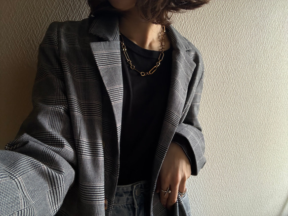 ー anguleux necklaceー　サージカルステンレス　チェーンネックレス　ネックレス　アレルギー対応 12枚目の画像