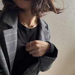 ー anguleux necklaceー　サージカルステンレス　チェーンネックレス　ネックレス　アレルギー対応 18枚目の画像