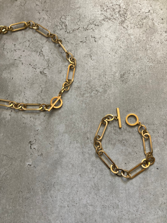 ー anguleux necklaceー　サージカルステンレス　チェーンネックレス　ネックレス　アレルギー対応 3枚目の画像