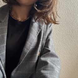 ー anguleux necklaceー　サージカルステンレス　チェーンネックレス　ネックレス　アレルギー対応 17枚目の画像