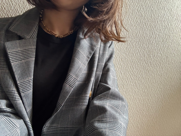 ー anguleux necklaceー　サージカルステンレス　チェーンネックレス　ネックレス　アレルギー対応 17枚目の画像