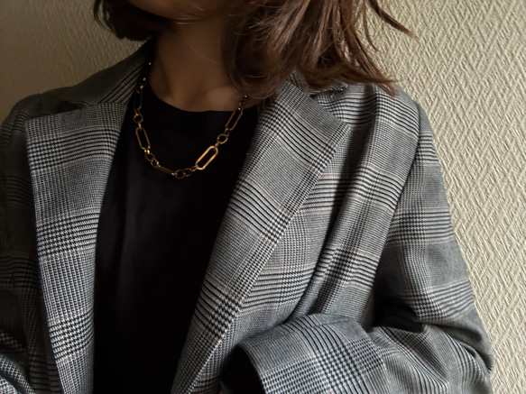 ー anguleux necklaceー　サージカルステンレス　チェーンネックレス　ネックレス　アレルギー対応 16枚目の画像