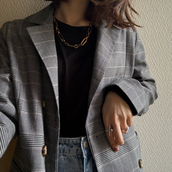 ー anguleux necklaceー　サージカルステンレス　チェーンネックレス　ネックレス　アレルギー対応 14枚目の画像