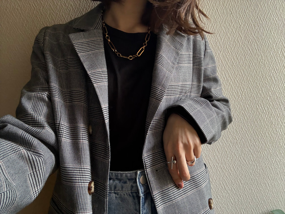 ー anguleux necklaceー　サージカルステンレス　チェーンネックレス　ネックレス　アレルギー対応 14枚目の画像