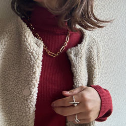 ー anguleux necklaceー　サージカルステンレス　チェーンネックレス　ネックレス　アレルギー対応 1枚目の画像