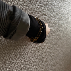 ーanguleux braceletー　ブレスレット　チェーンブレスレット　サージカルステンレス　アンティークゴールド 18枚目の画像