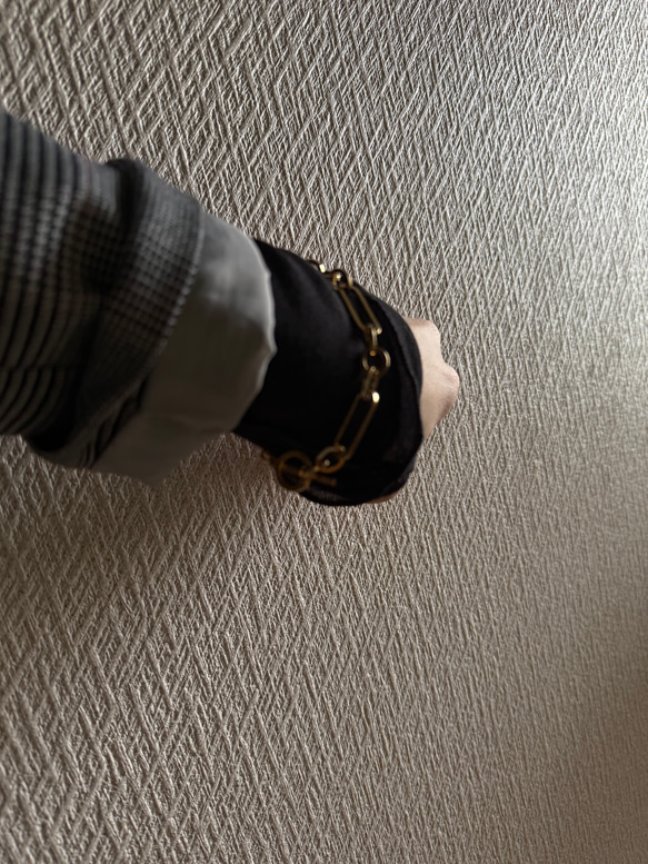 ーanguleux braceletー　ブレスレット　チェーンブレスレット　サージカルステンレス　アンティークゴールド 18枚目の画像