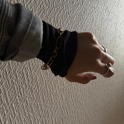 ーanguleux braceletー　ブレスレット　チェーンブレスレット　サージカルステンレス　アンティークゴールド 20枚目の画像