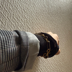 ーanguleux braceletー　ブレスレット　チェーンブレスレット　サージカルステンレス　アンティークゴールド 17枚目の画像