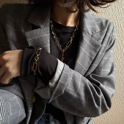 ーanguleux braceletー　ブレスレット　チェーンブレスレット　サージカルステンレス　アンティークゴールド 14枚目の画像