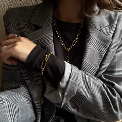 ーanguleux braceletー　ブレスレット　チェーンブレスレット　サージカルステンレス　アンティークゴールド 19枚目の画像