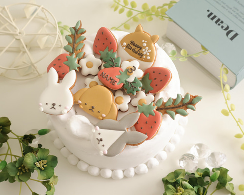 苺アイシングクッキー♡黒うさぎ 苺アイシングクッキー♡黒うさぎ