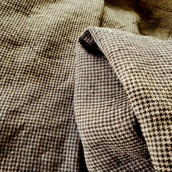 【新作数量限定】千鳥格子　ゆるっと♡着回せるタキシードカラーのさまになるリネンジャケット　セットアップも♡　 15枚目の画像