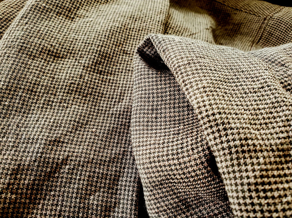 【新作数量限定】千鳥格子　ゆるっと♡着回せるタキシードカラーのさまになるリネンジャケット　セットアップも♡　 15枚目の画像