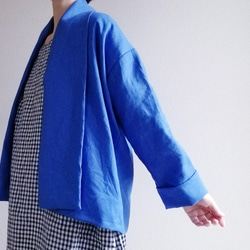 【新作数量限定】千鳥格子　ゆるっと♡着回せるタキシードカラーのさまになるリネンジャケット　セットアップも♡　 17枚目の画像