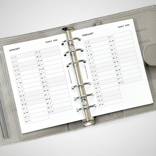 2026年度セット｜A6サイズ｜万能タイプ｜システム手帳リフィル