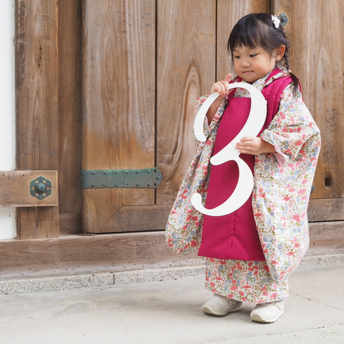 七五三】ビッグナンバープレート（木目調） 雑貨・その他 Salon de C