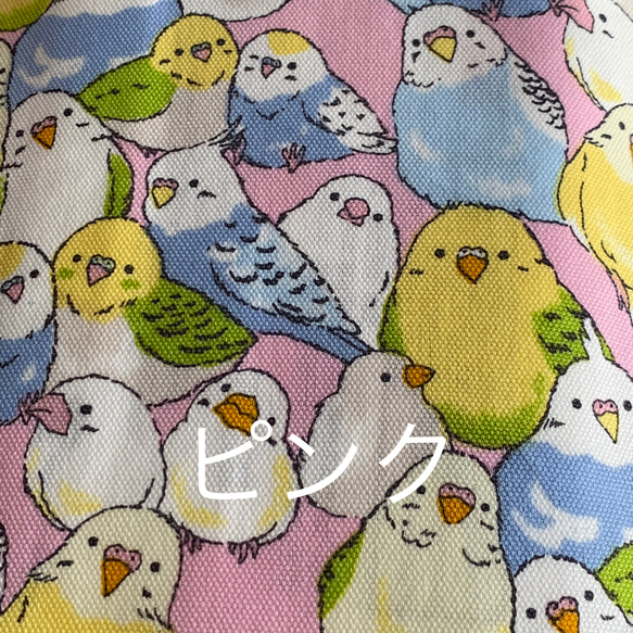 エコティッシュカバー☆マスクストッカー♪インコちゃん☆いっぱい♪2カラー 4枚目の画像