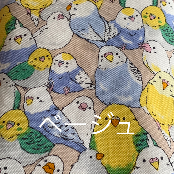 エコティッシュカバー☆マスクストッカー♪インコちゃん☆いっぱい♪2カラー 5枚目の画像