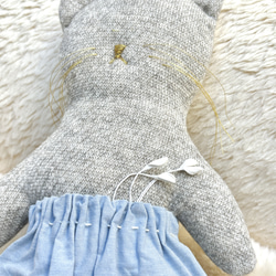 ねこのぬいぐるみ　【blue skirt】 1枚目の画像
