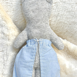 ねこのぬいぐるみ　【blue skirt】 5枚目の画像