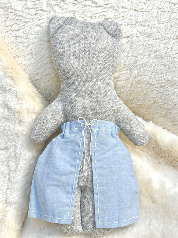 ねこのぬいぐるみ　【blue skirt】 5枚目の画像