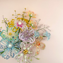 ビーズフラワー　ブーケ（パステルミックス） 8枚目の画像
