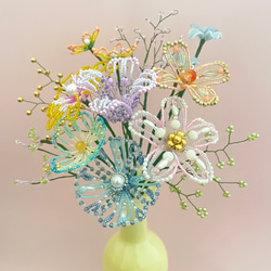 ビーズフラワー　ブーケ（パステルミックス） 5枚目の画像