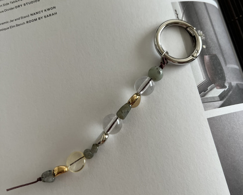 天然石mix ミックスビーズ キーホルダー フォンストラップ その他