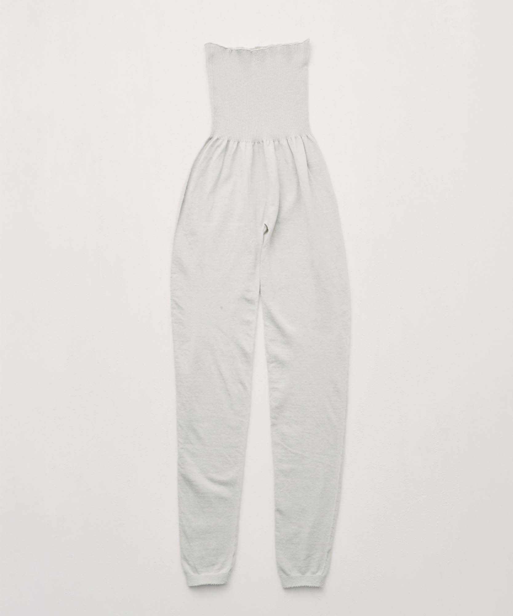 【無縫製オーガニックコットン】ハイウエストレギンス　うすぐもり（blue gray）