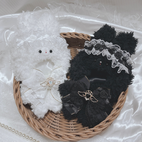 10-14cm ぬいぐるみ用 着ぐるみ ぬい服 天使と悪魔 うさきさん