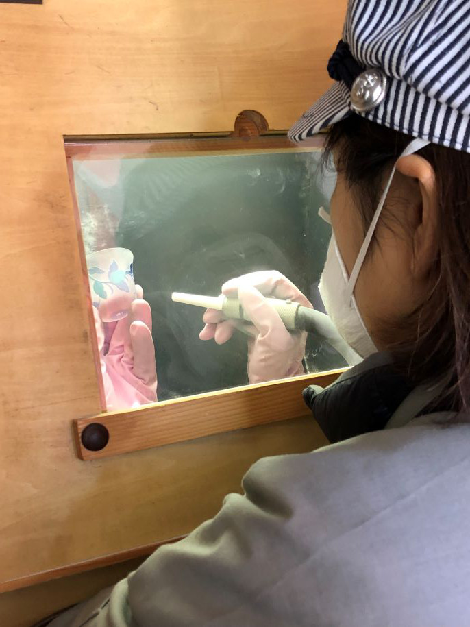 【SALE】ーねこと花のスリムグラスーNo.21 日常を彩るひと口サイズギフト（ラッピング込み・水色）