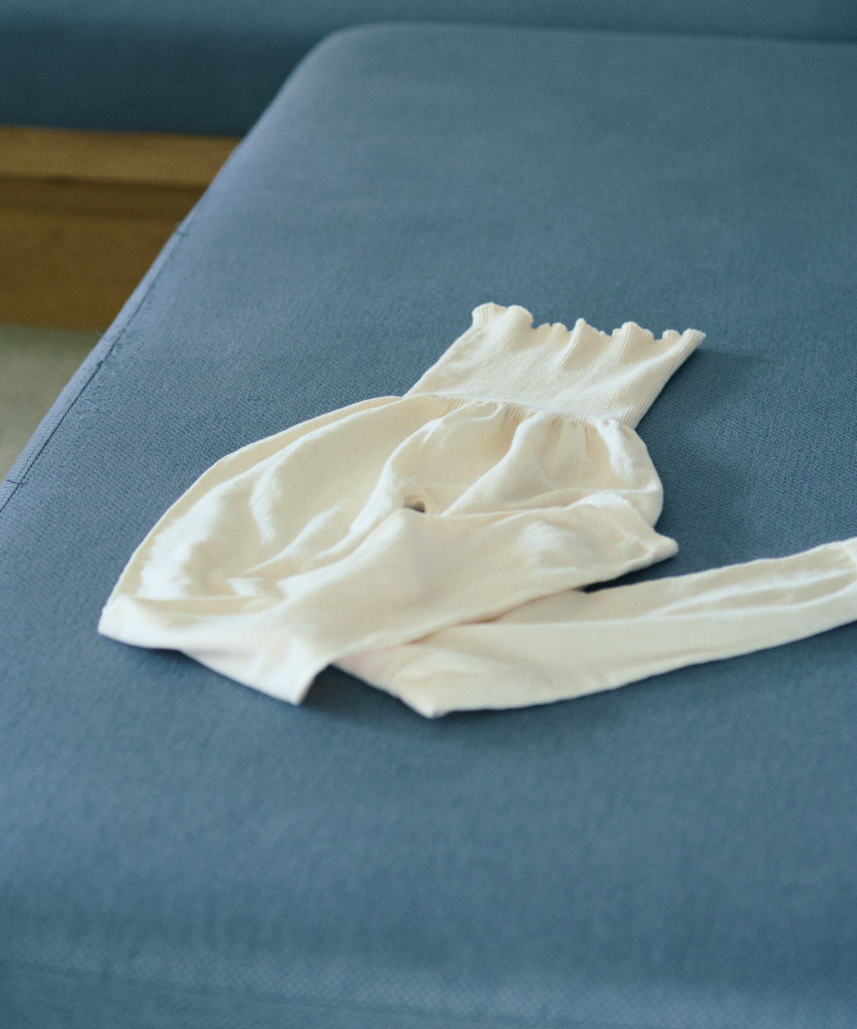 【無縫製オーガニックコットン】ハイウエストレギンス　きなり（ivory）