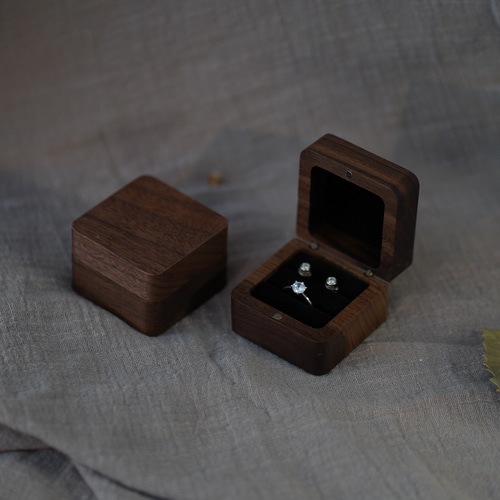 木製リングケース 2個用 ペアリングケース 結婚指輪 ジュエリー