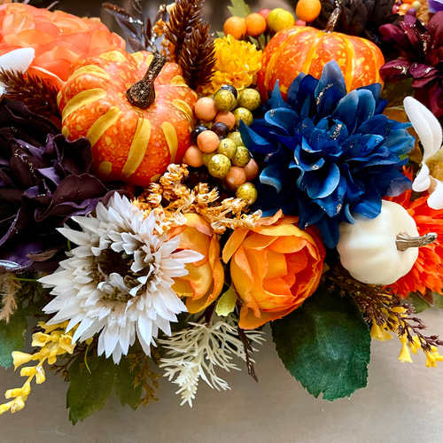 No.wreath-15572/ハロウィンリース25-(14)ハロウィンプレート45x48