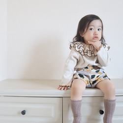 即納 \韓国生地のつぶつぶスタイ//韓国生地 メロウスタイ フリル