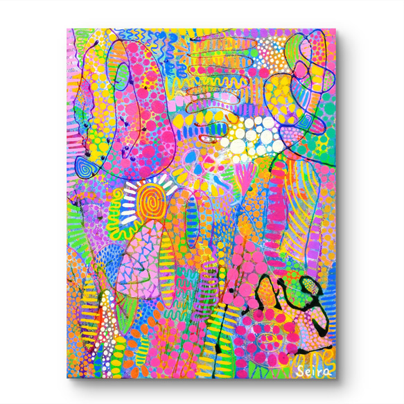 手描き 一点もの】創造力大集合！（F6 アクリル ガラス絵の具） 絵画