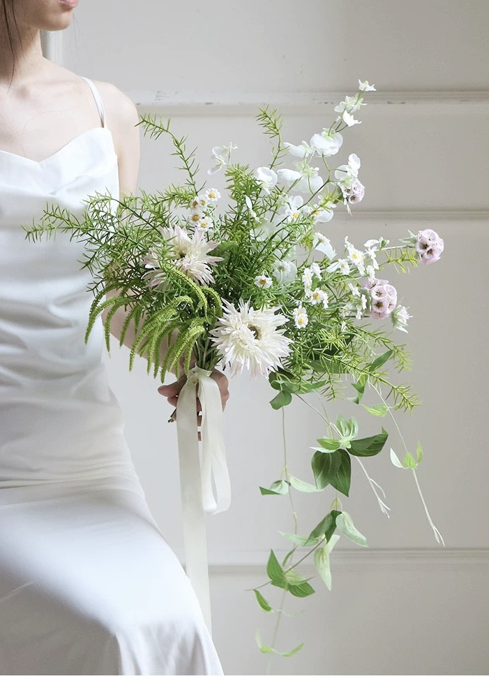 ナチュラルグリーンブーケ｜アーティフィシャルフラワー 花束