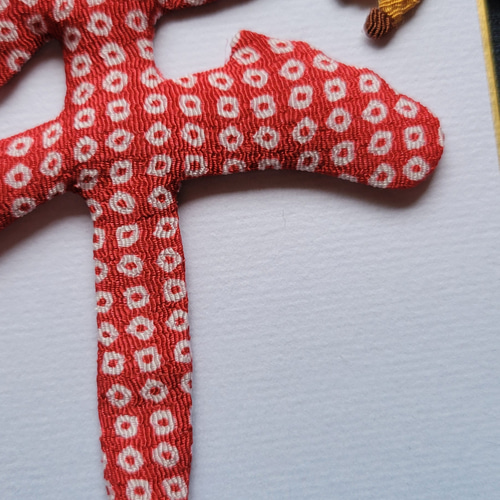 ちりめん細工 2026年干支「午年」押し絵(赤) ガーランド ちりーめん