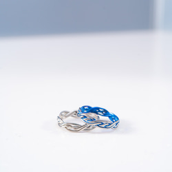 ≪初回限定10点限り»【波羅（はら）- Titanium Ring】 水と織りの調和を纏う、悟りと完成の象徴 ─ 9枚目の画像