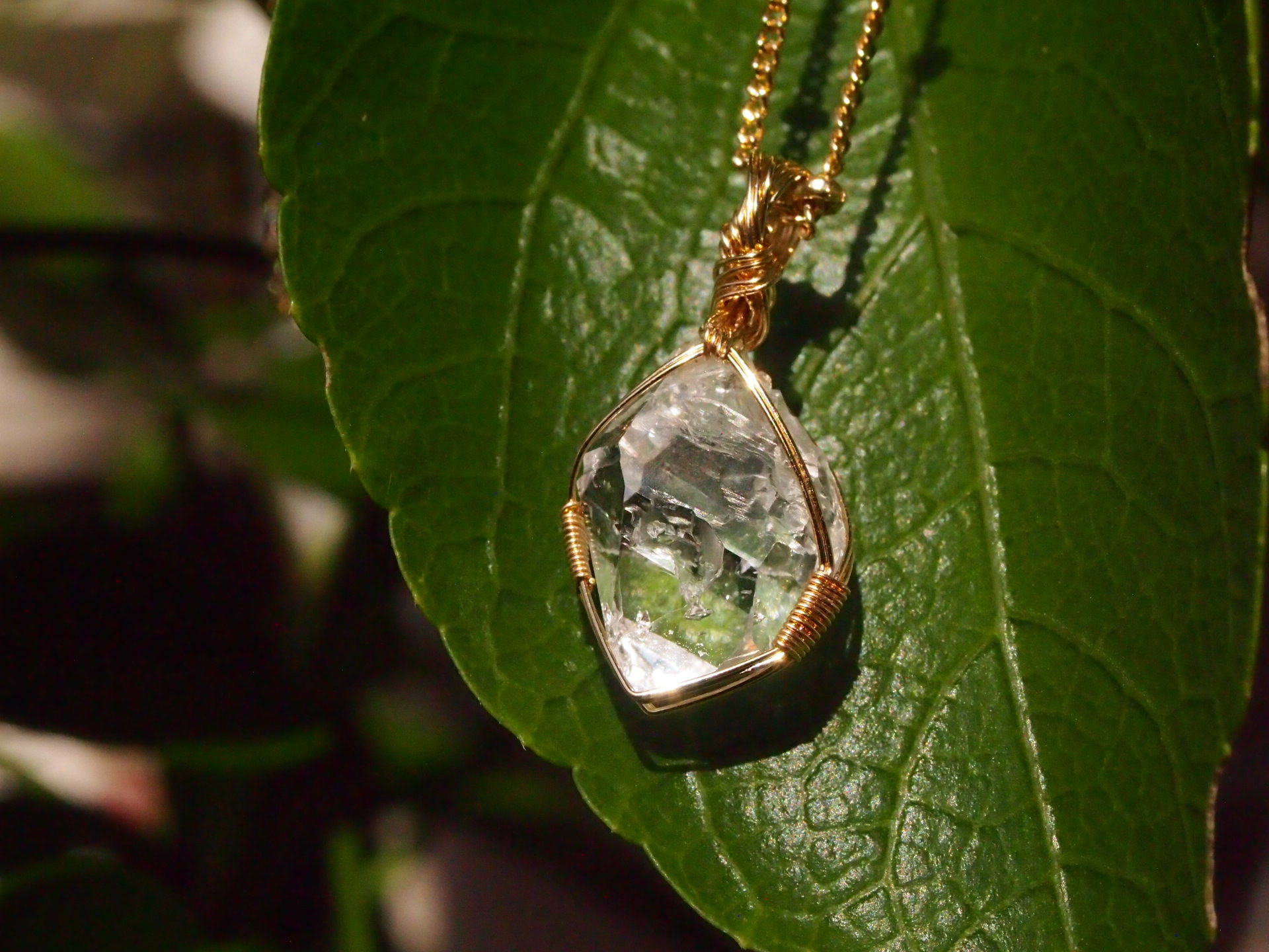 国産ハーキマータイプクォーツの女神巻き®ペンダントトップ