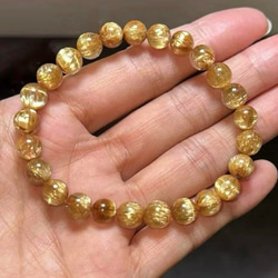 天然無処理 ブラックルチルクォーツ ブレスレット 10.2 ブレスレット