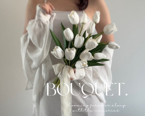 ウェディング ブーケ ホワイト アーティフィシャルフラワー 造花 クラッチブーケ ホワイト 系 ♡ アーティフィシャルフラワーブーケ ウェディングブーケ