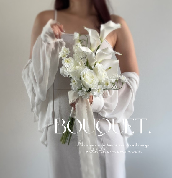 アーティフィシャルフラワーブーケ ウェディングブーケ クラッチ